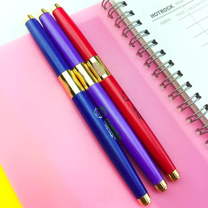 真彩8354a 多色 随身插盖式 按压吸墨式 全金属钢笔学生办公