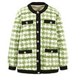 Blue Love Winter Women's Green Little Fragrance Decoration Wool Jacket LS298703 Blue Love Winter Women's Green Little Fragrance Decoration Wool Jacket LS298703