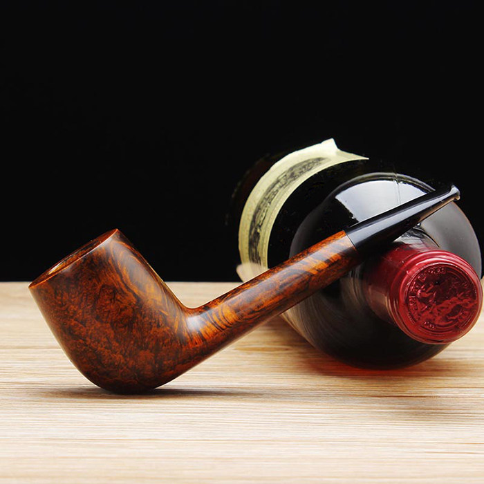 鲜蜂进口石楠木自由式烟斗手工直式烟斗直嘴烟斗直斗直柄斗入门斗