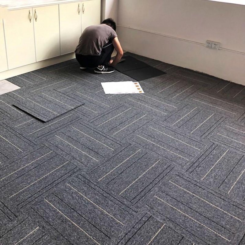 单面车间块状地板拼格薄款酒店用地地毯商用地毯