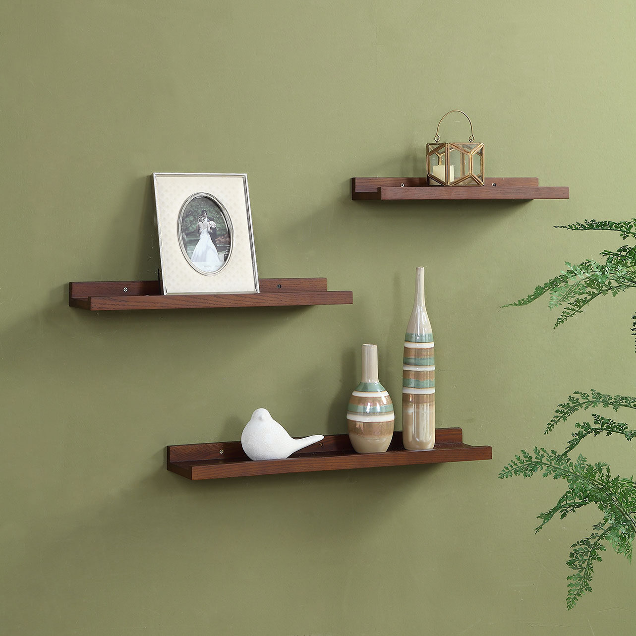 衣柜分层实木一字隔板书架墙上置物架复古收纳搁板