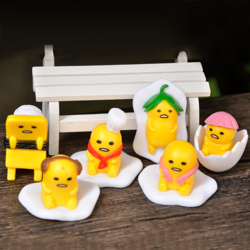 日本gudetama蛋黄哥漫影视人气玩偶懒蛋君手办桌面小摆件创意盲盒