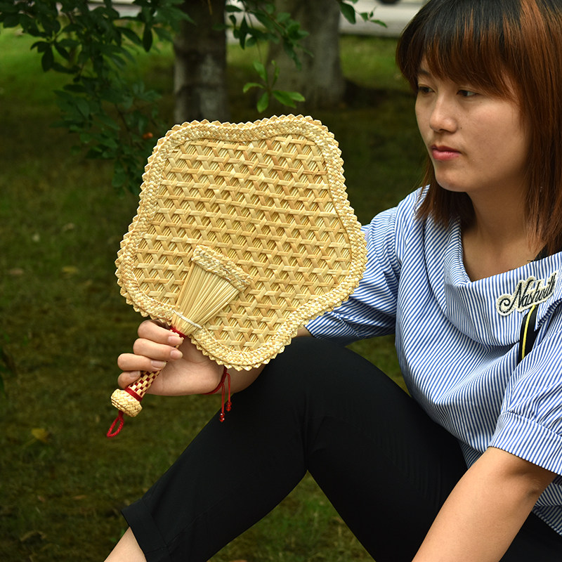 麦秆大蒲扇手工编织蒲葵子夏季手摇扇竹编扇子粽叶扇纳凉芭蕉