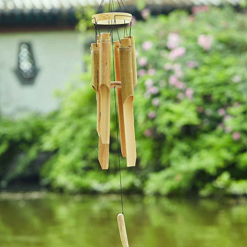 苏里竹子制品风铃民宿门农家乐户外挂饰日式酒店竹编