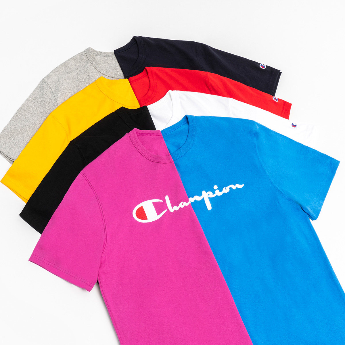 champion冠军官网旗舰店官短袖t恤男女黑色夏季情侣纯色宽松纯棉