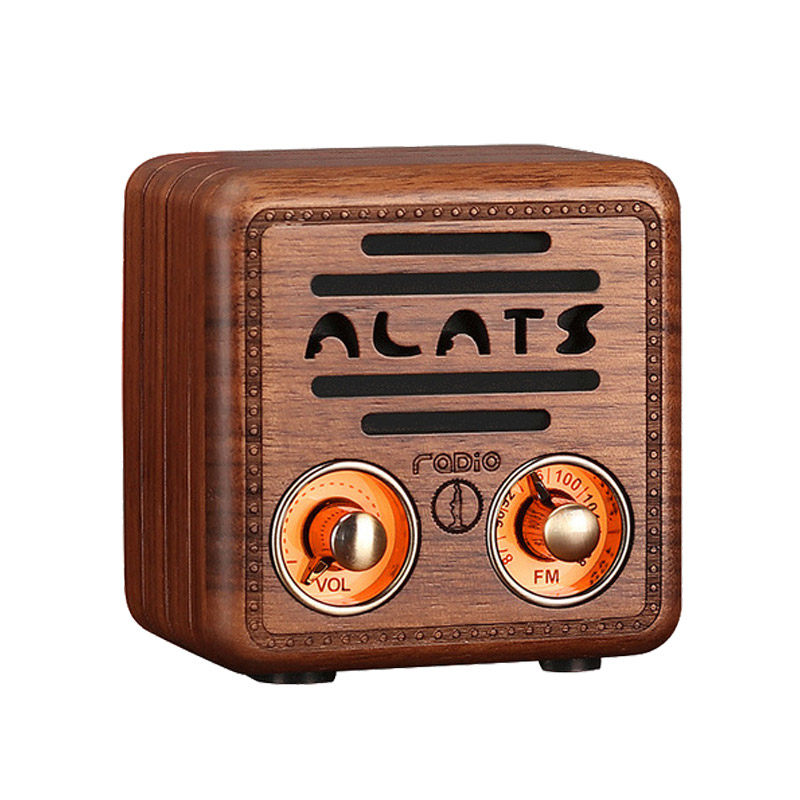 蓝牙高音质插卡小型音质便携式音箱新款复古原木无线