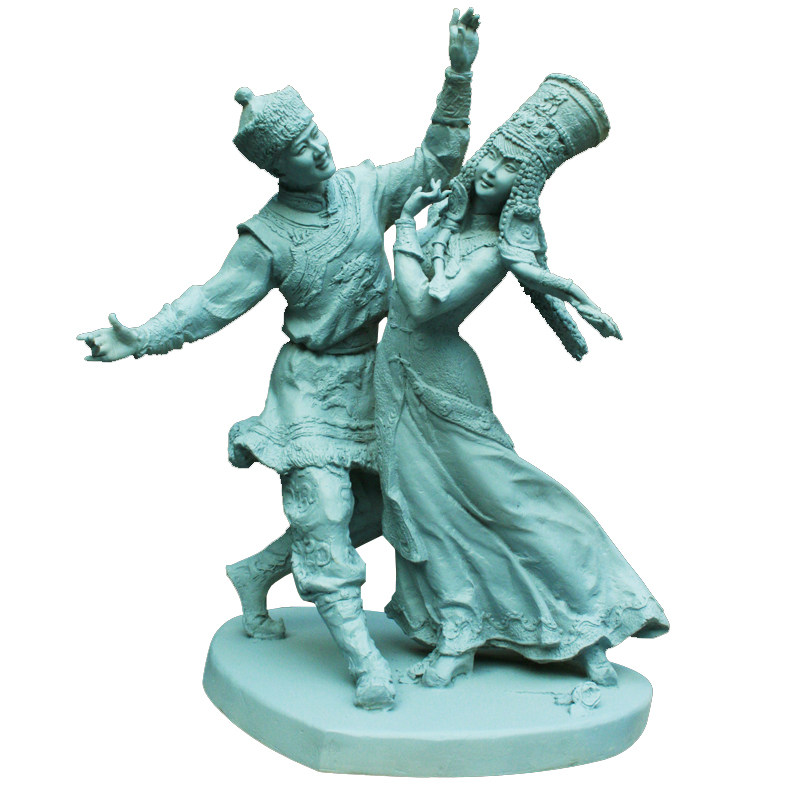 少数民族铸铜雕塑跳舞舞蹈景观广场大型铜雕定制摆件