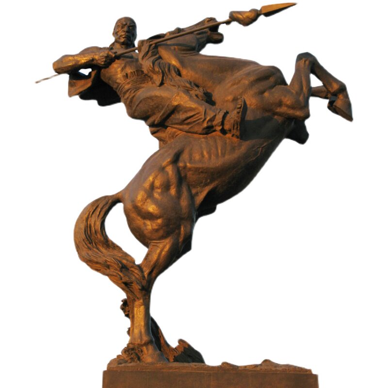 骑马骑马人人物雕塑定制铸铜古代将军士兵雕像摆件