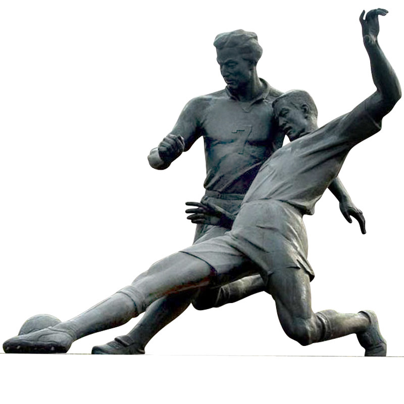 雕塑玻璃钢树脂仿铜运动人仿真踢球人物广场学校摆件