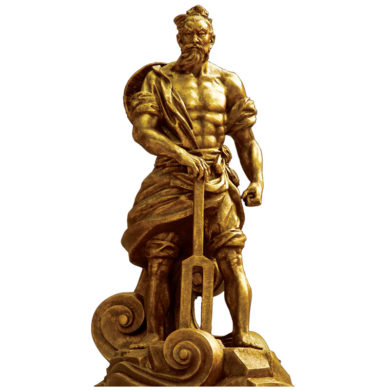 古代古代人人物雕塑大禹治水铜雕户外广场铸铜大型摆件