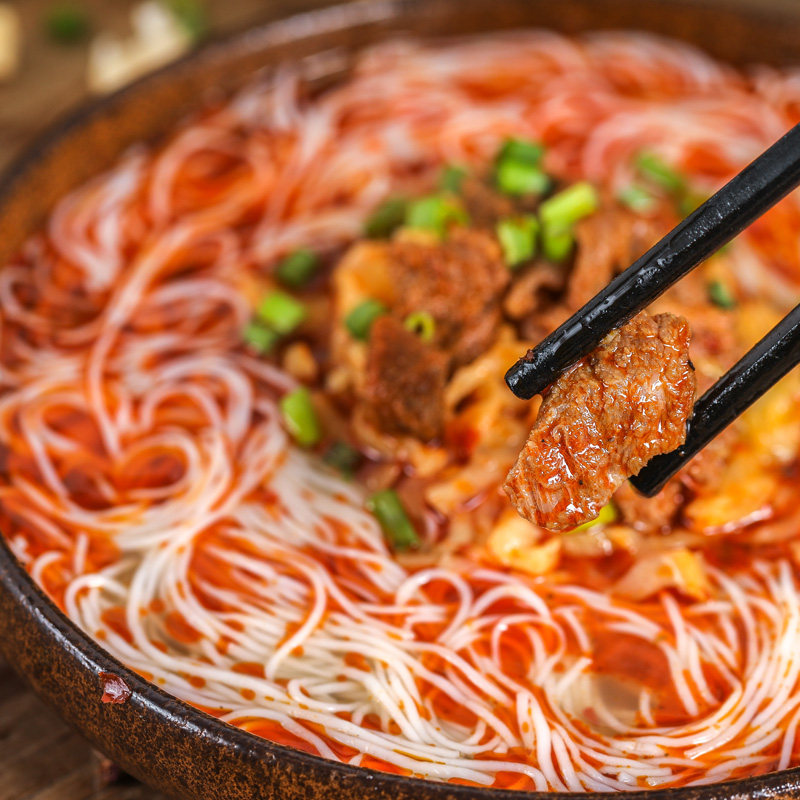 米粉四川绵阳235g5袋装开元牛肉肥肠鸡肉方便方便粉丝