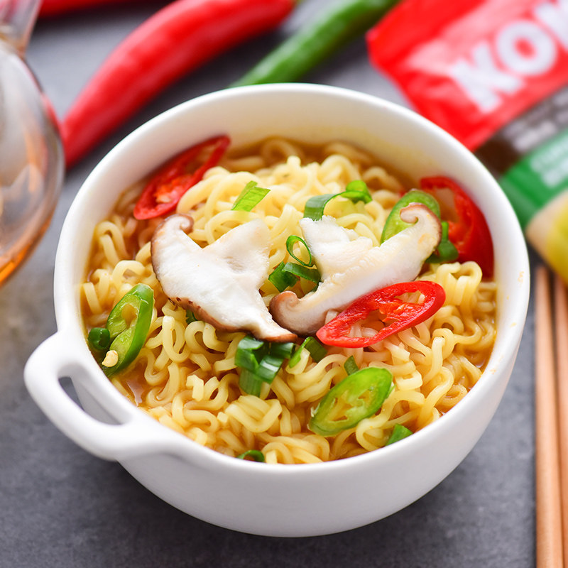 方便面koka香菇素汤快熟素面85g速食素斋泡面冲泡方便面