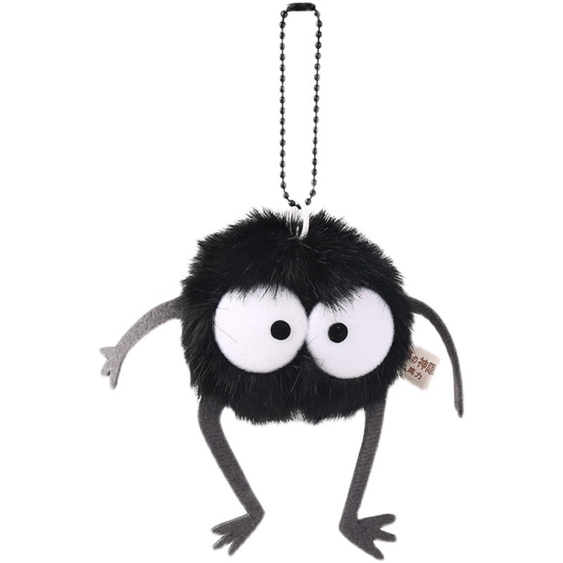 千与千寻动漫煤球煤炭炭精灵书包挂件钥匙扣小公仔情侣钥匙扣