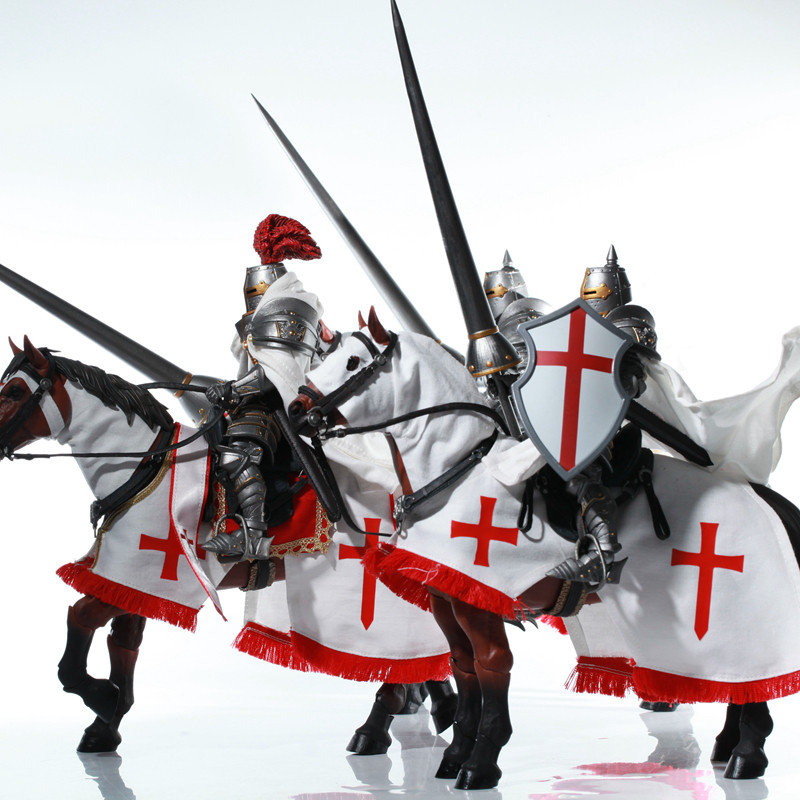 精灵锻造四骑士6寸神话军团diy十字十字军军马手办