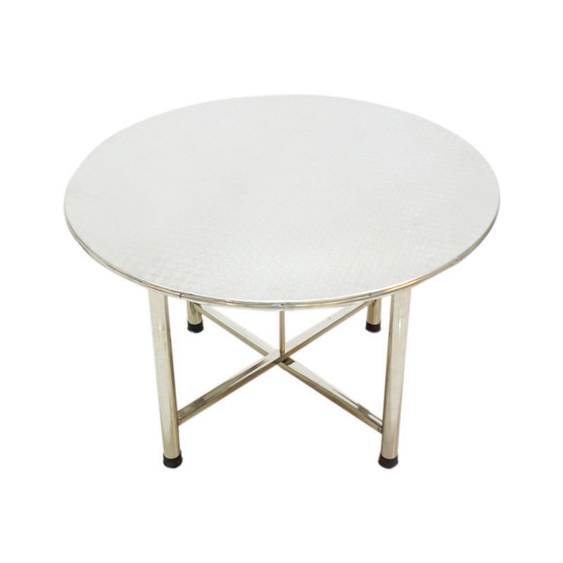 不锈钢餐桌家用圆形桌子折叠圆桌16米出租房4人不锈钢