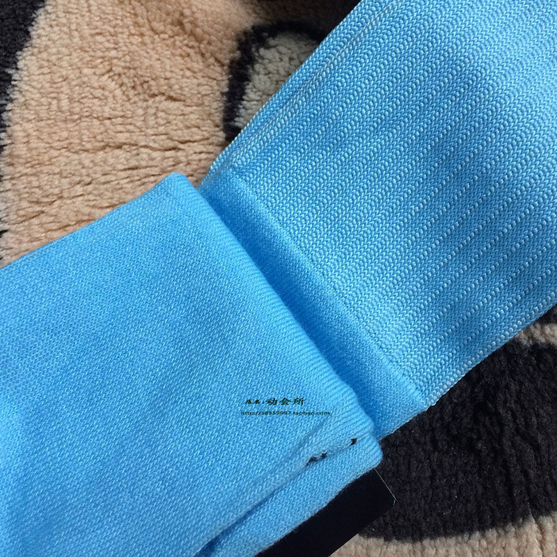 包邮天蓝色足球男女长筒筒袜过膝棉纶袜子防滑足球袜