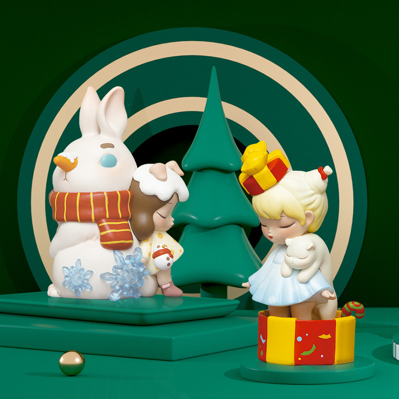 白夜童话圣诞雪歌盲盒新年礼物潮玩手办摆件潮玩盲盒