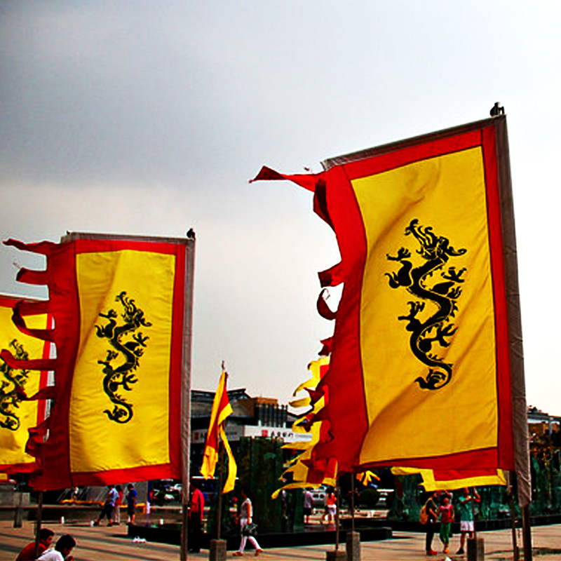 仿古旗帜龙凤三角旗吊广告演出武术酒旗战旗旗帜