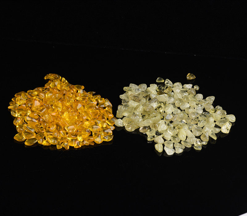 包邮消磁纯天然黄水晶碎石500g水晶石招财半成品diy摆件
