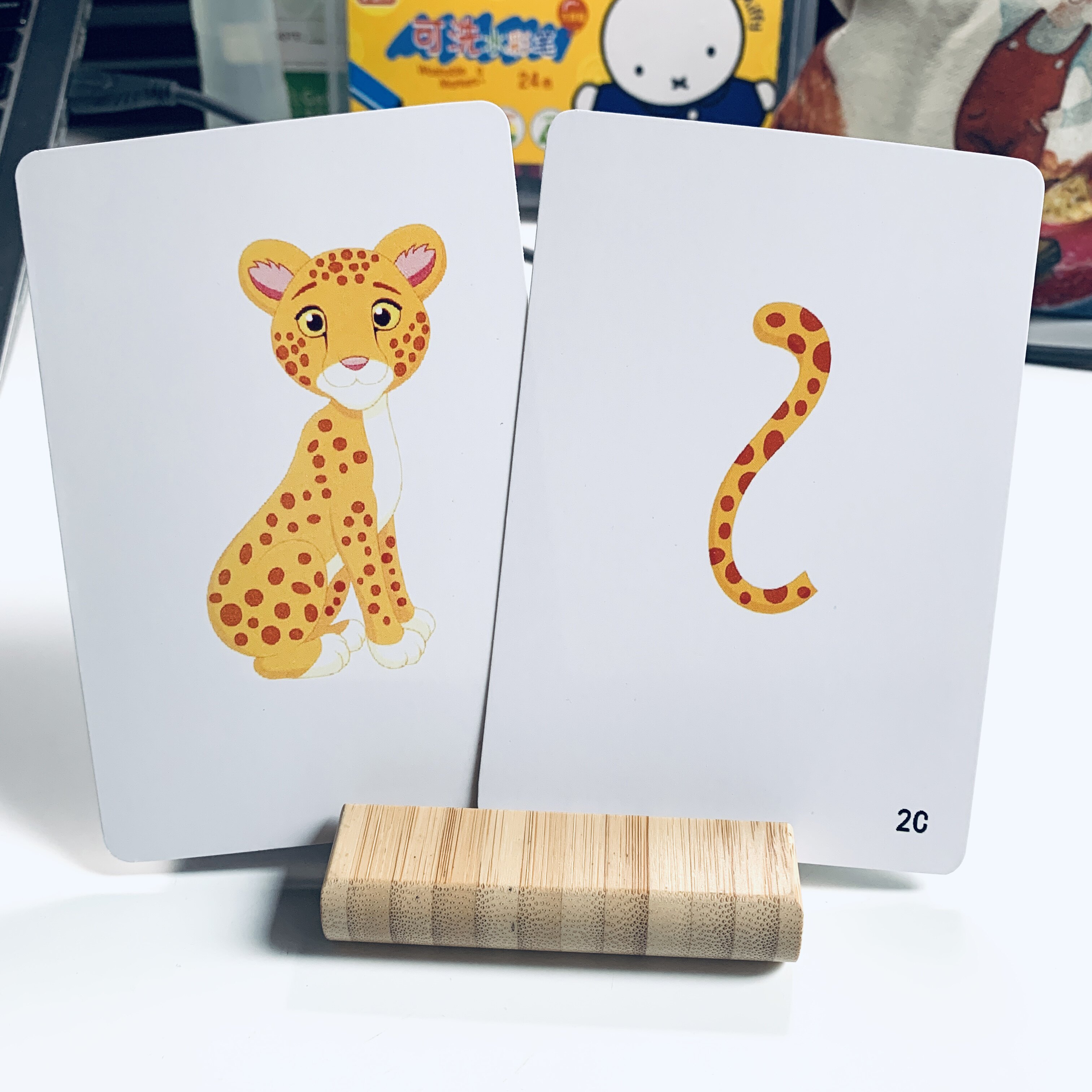 尾巴配对儿童aba语言发育迟缓自闭症认知理解早教闪卡