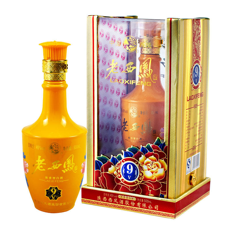 西凤酒2016年产45度老西凤浓香型黄瓶整箱500ml6瓶白酒