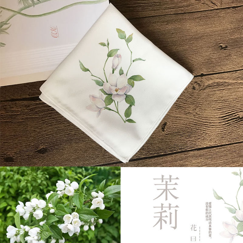 苏绣绣送自己茉莉花教程新手手工包新手材料手绢刺绣