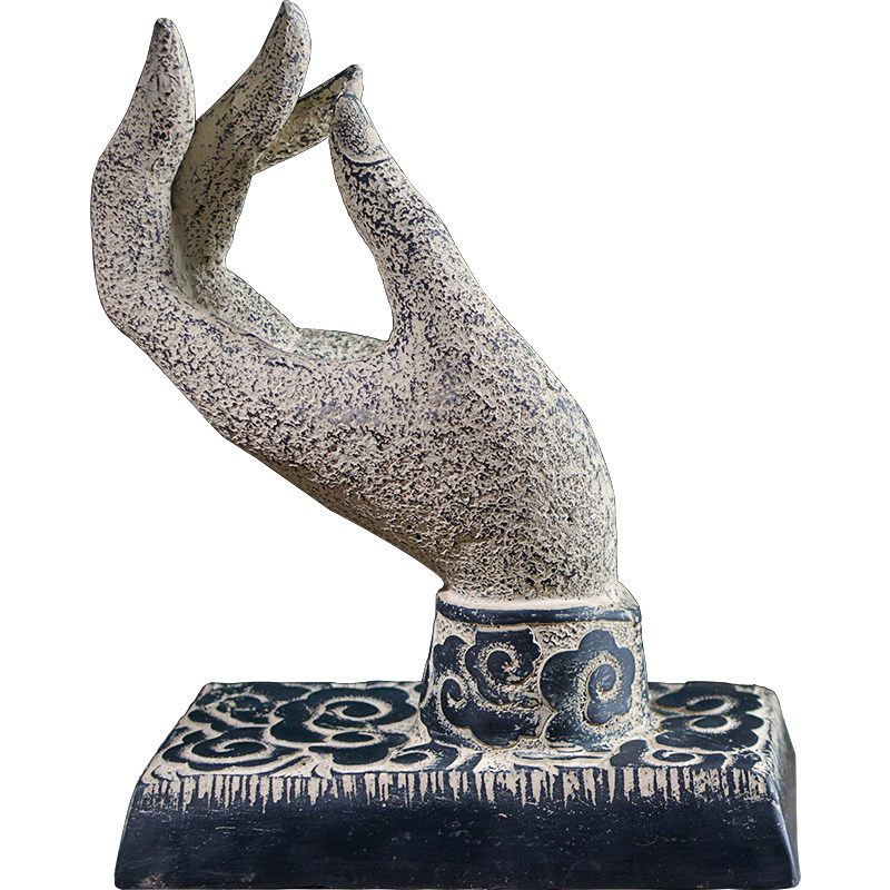 新中式复古佛手茶室空间禅意艺术国风中国装饰品摆件