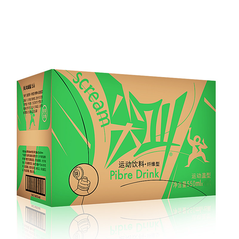 农夫山泉尖叫运动饮料纤维型550ml 15瓶整箱箱绿色江浙沪皖 包邮 - 爱