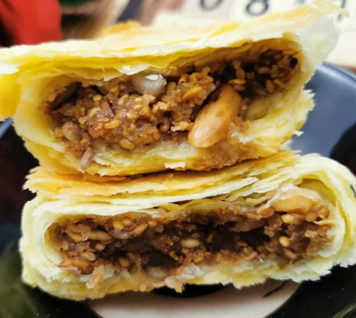 陕北月饼特产绥德德塔雪花手工土炉酥皮糕点月饼