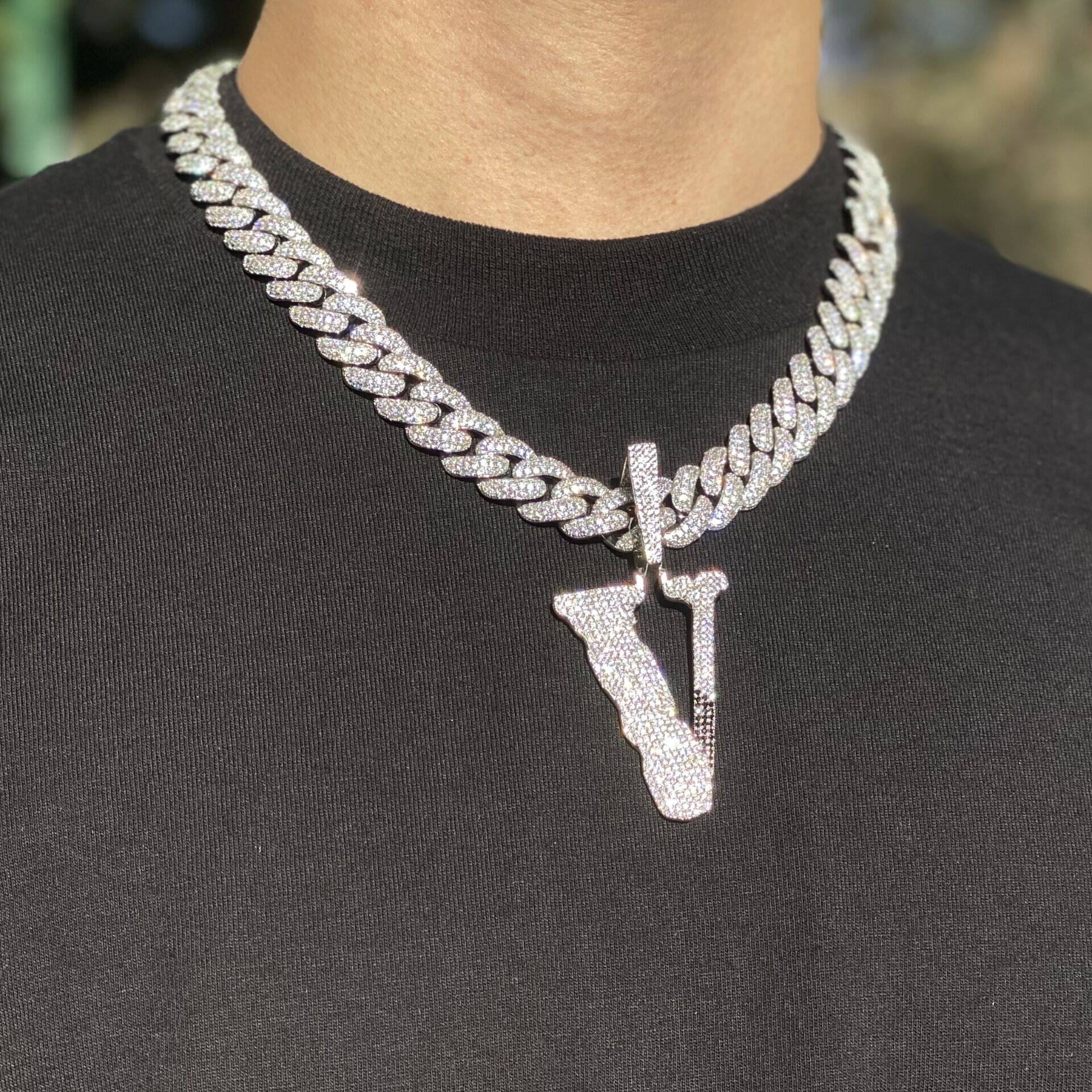 kingofbling嘻哈街舞说唱电镀吊坠项链hiphop情侣个性项坠