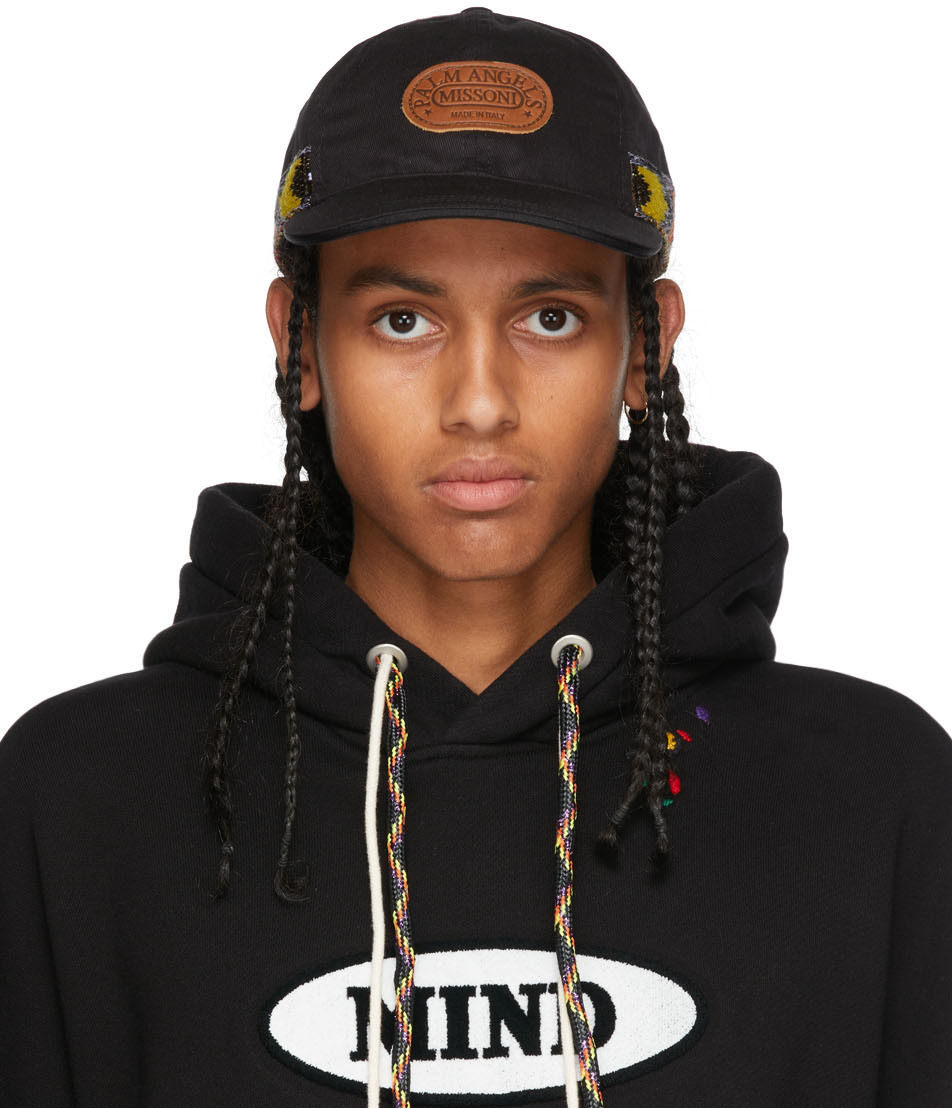 gsm2021秋冬palmangelsmissoni黑色贴片男士棒球帽帽子