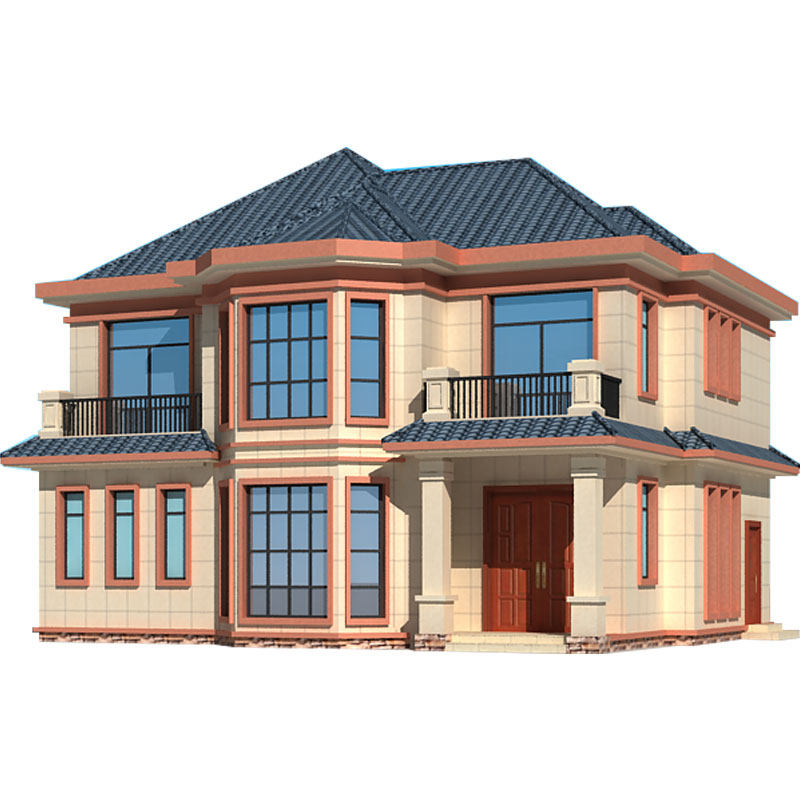 bj2528二层欧式小别墅设计图纸全套乡村新农村自建房效果图施工图_双