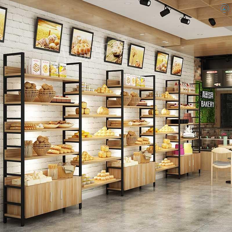 面包展示柜中岛蛋糕糕点展示架陈列多层边柜架子面包架