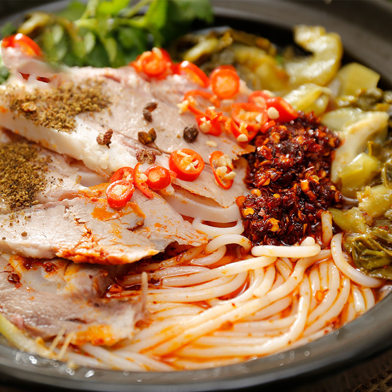 贵州特产小吃原汤水城羊肉粉六盘水土特产粉丝麻辣熟食粉388gx3包