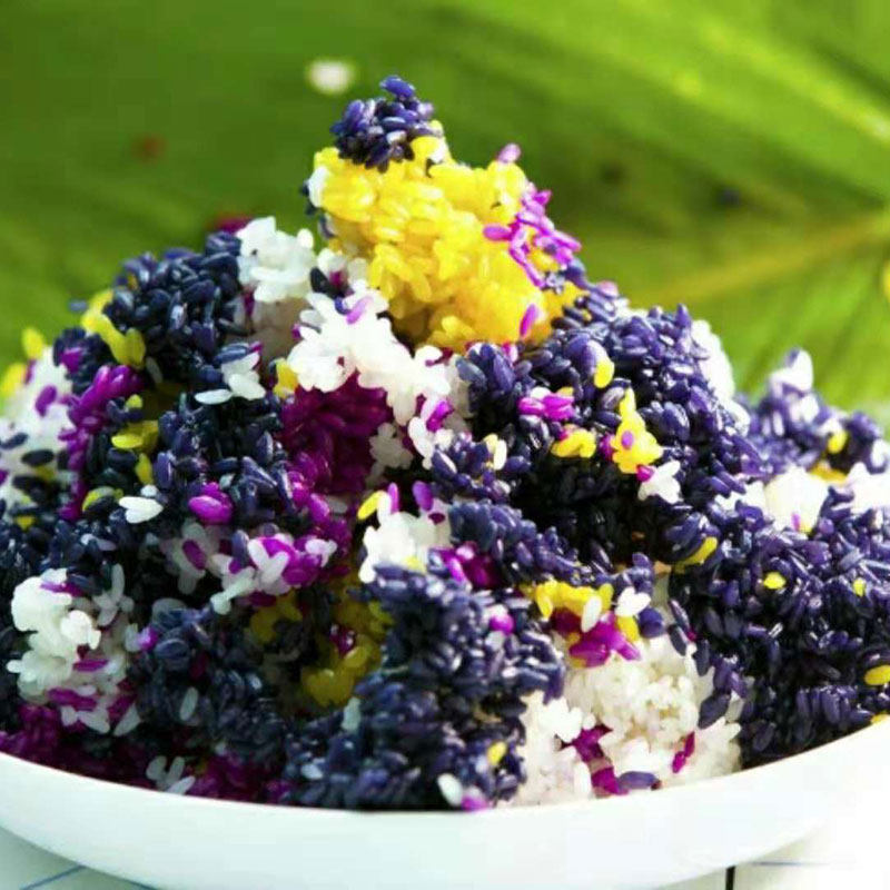 米饭贵州四色花米染色植物手工农家花糯特产糯米