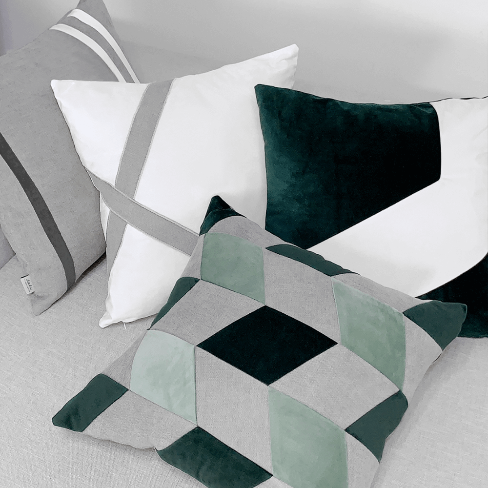 轻奢沙发拼接拼色抱枕靠垫北欧奢华绒面欧式靠垫