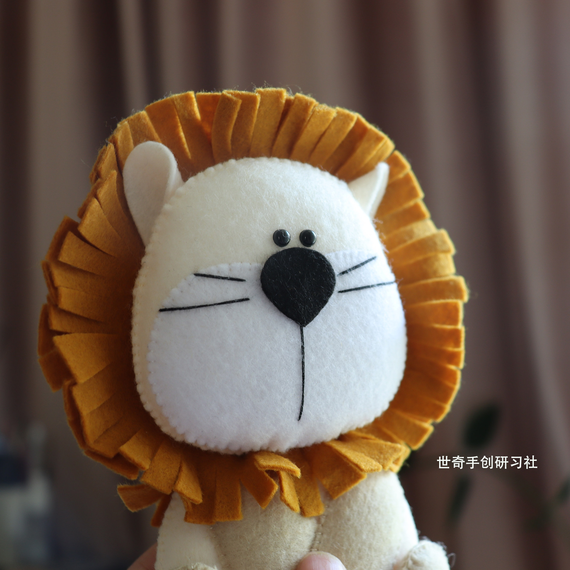 玩偶ins织布小狮子diy材料包安抚安抚孕期手工手偶