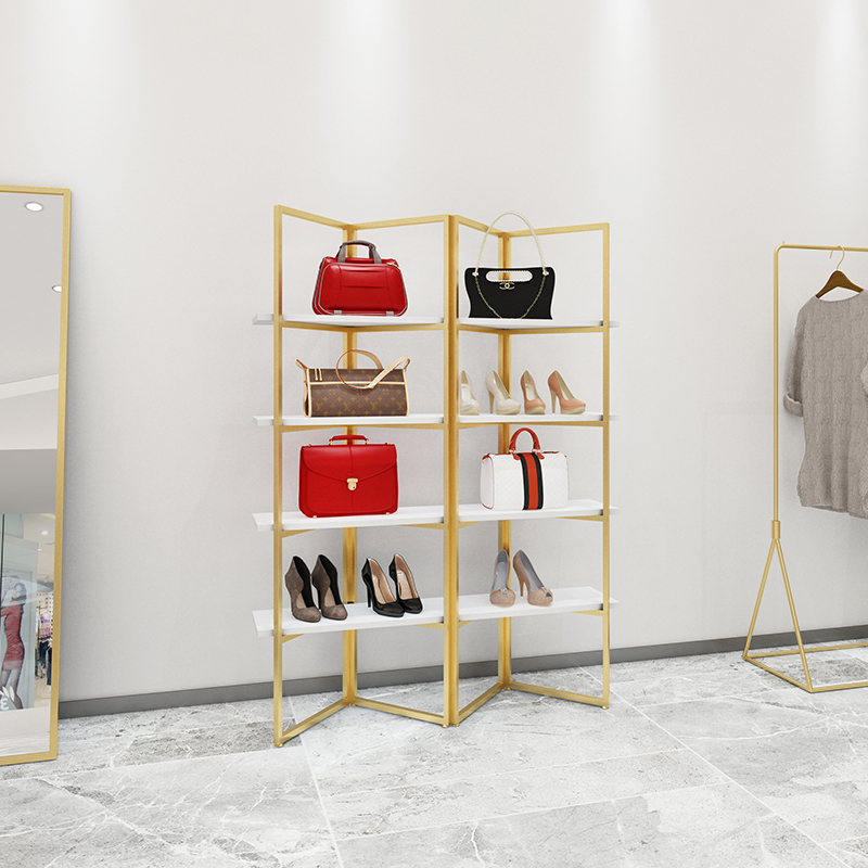 高档服装店创意鞋架包包置物陈列架鞋包包店展示架服装展示架
