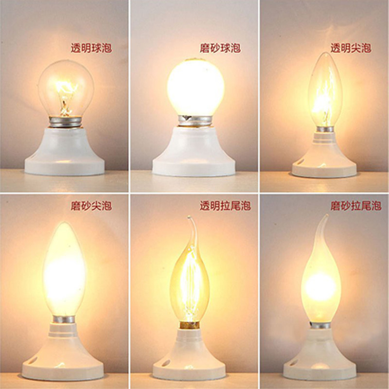 灯泡调光台灯触摸可调亮度暖光e27e14老式25w40wled单灯