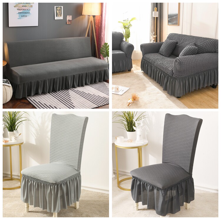 沙发弹力通用扶手发套全包万能套子笠垫蓝色沙发套