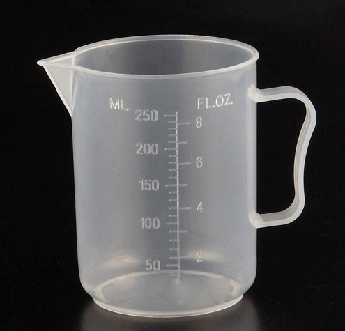 烘焙工具模具250ml毫升ml容量透明塑料刻度杯子