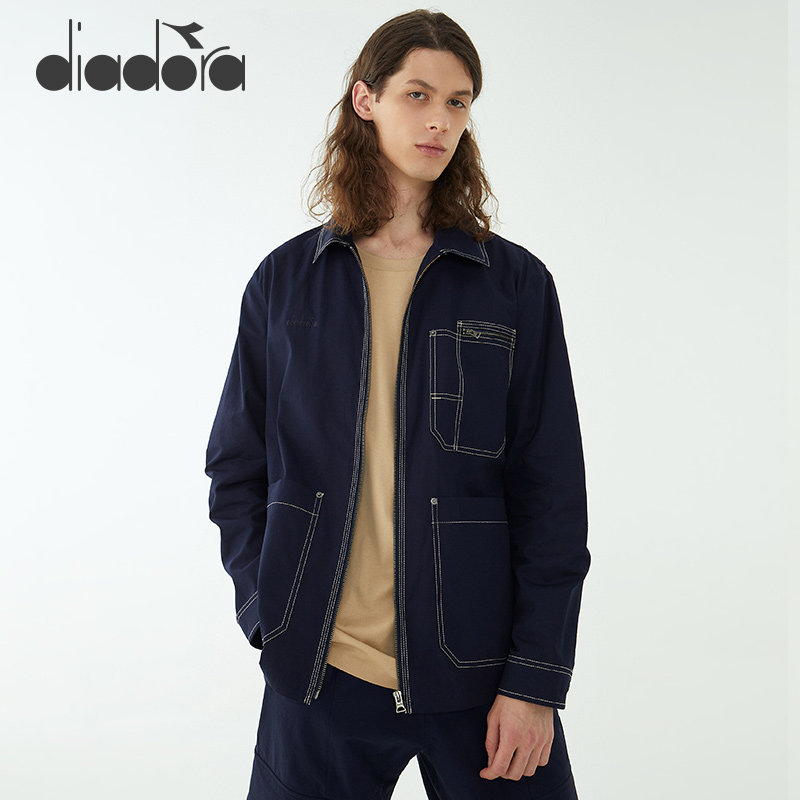 diadora迪亚多纳男女女外套情侣春夏复古刺绣运动男子运动茄克