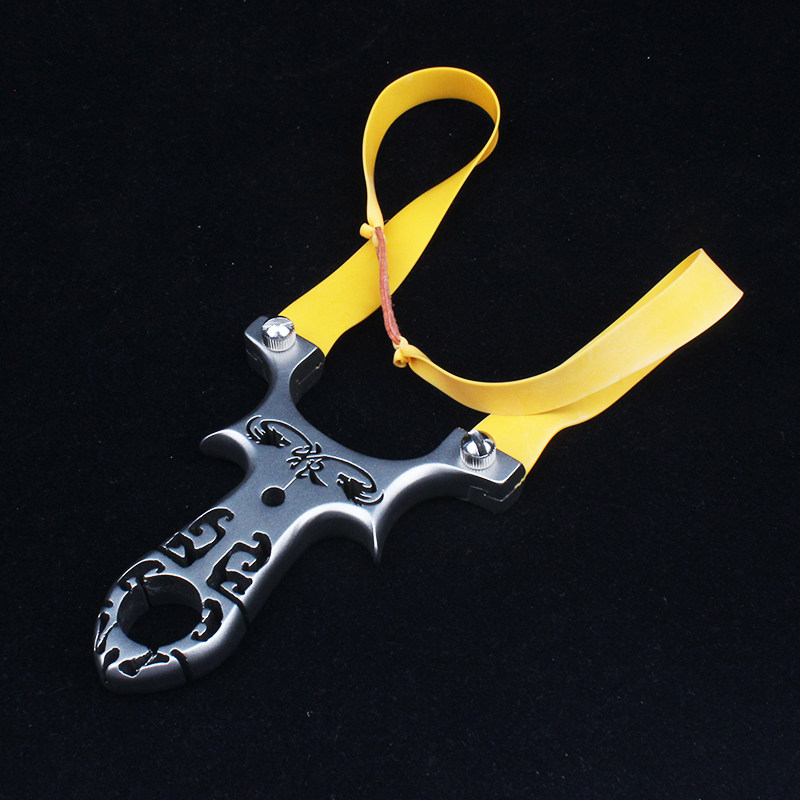 扁皮弹弓高精度强大威力快压免绑不锈钢弹工户外飞镖