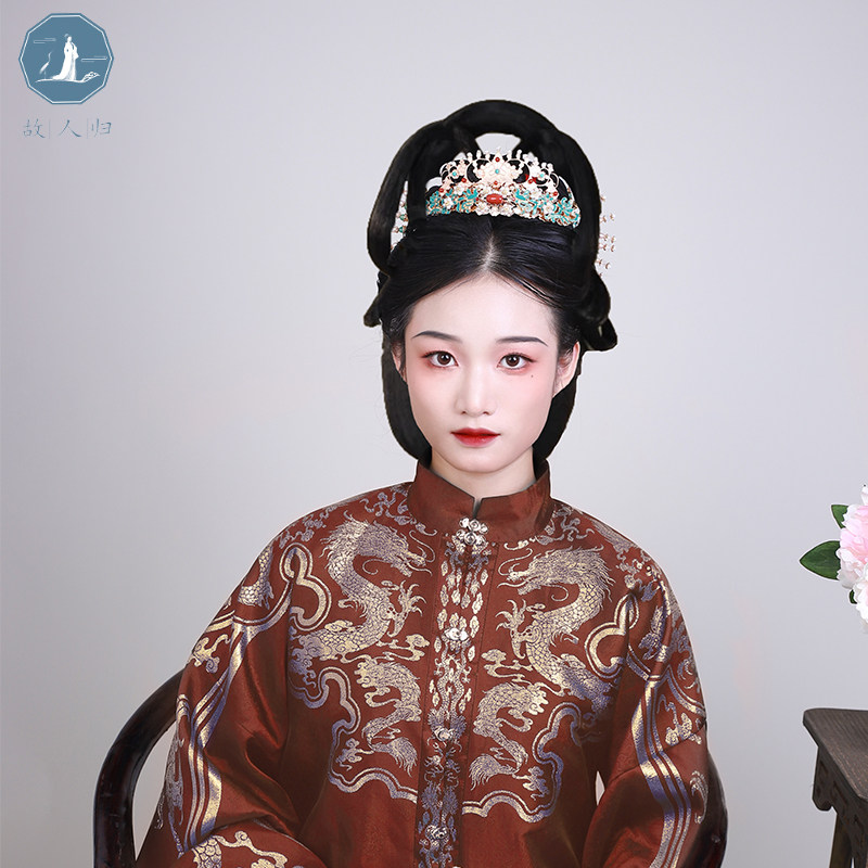 瑞年复古古明制宋制发冠发发簪套装汉服配饰发饰