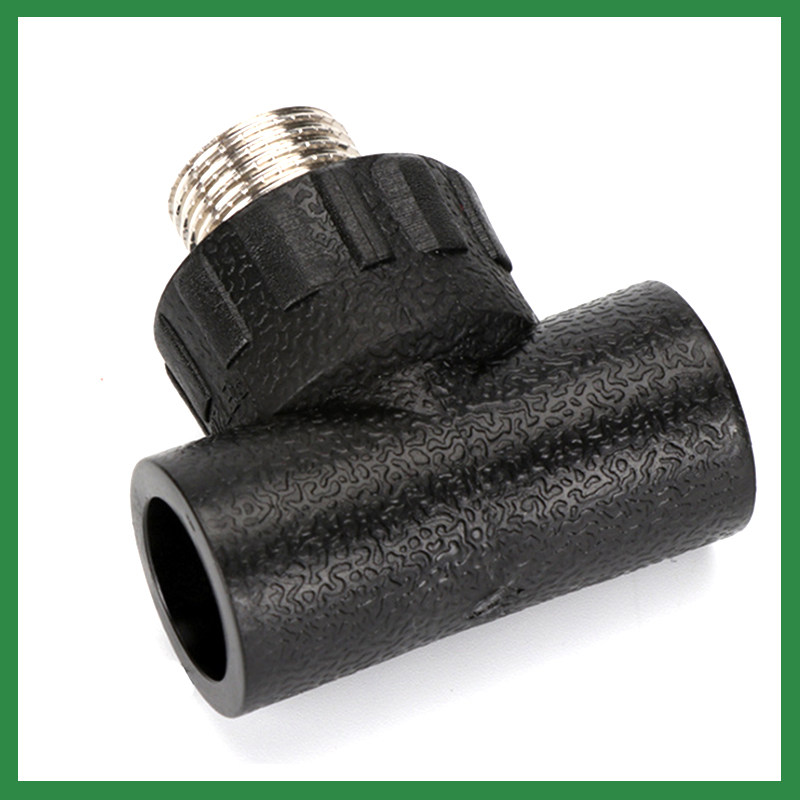 三通pe外丝外牙铜丝63pe管材管件水管配件pe管