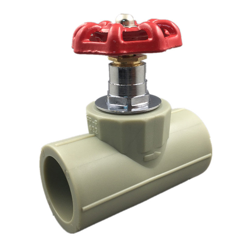 ppr截止阀工程灰色全铜阀芯闸阀阀门4分6分ppr管