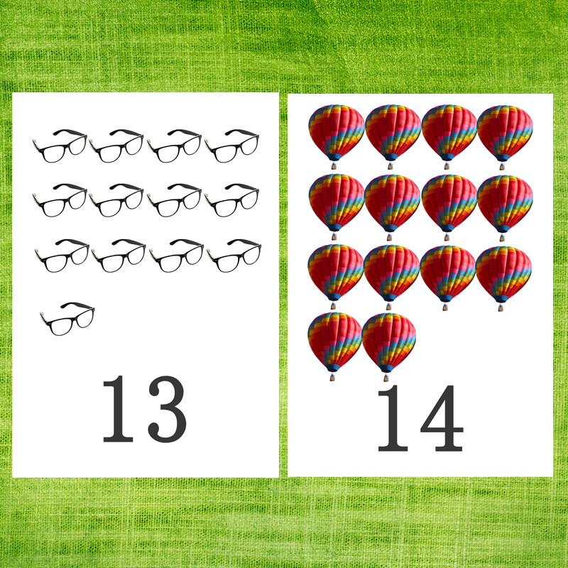 点数数字数数卡片自闭症孤独症发育迟缓教学认知玩具挂图