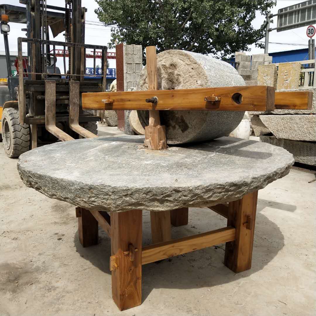 碾子民间老石石雕碾盘碾砣石磙子园林古建磨盘石雕