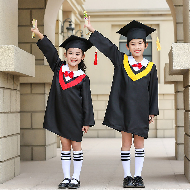 儿童博士服小学生幼儿园博士服毕业照演出服博士帽毕业礼服表演服