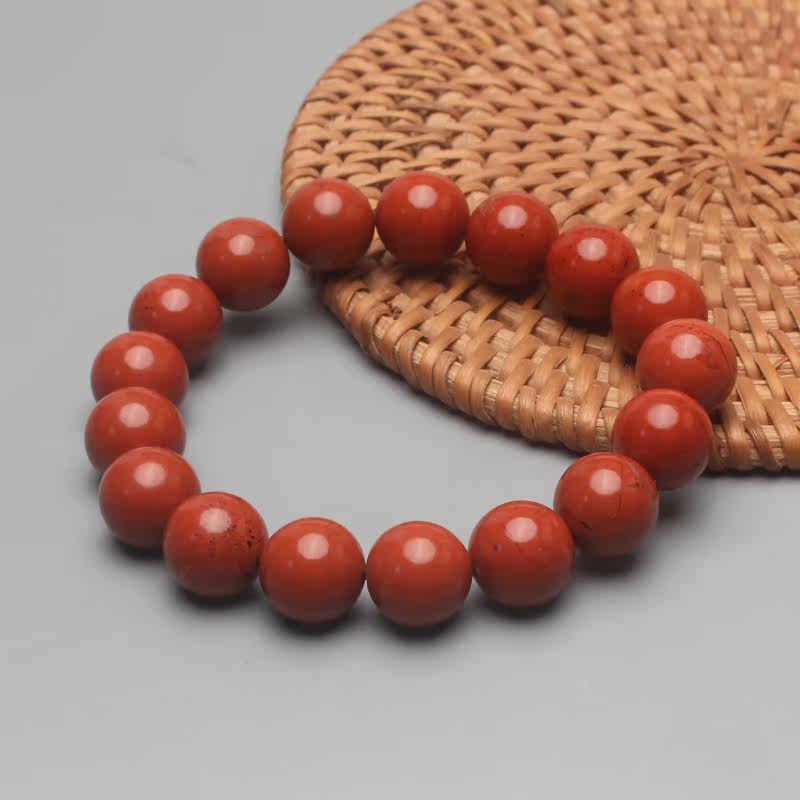 手链饰品开光天然红竹石手链石碑护身符男女佛珠手链